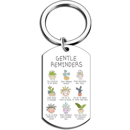Mental Health Affirmation Keychain Gift – Positive Self-Love Emotional Support Gift Motivational Quotes