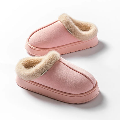 Women’s Men’s Unisex Slippers - Fluffy Thick EVA Sole Anti-Slip Indoor Slippers Warm for Winter Autumn