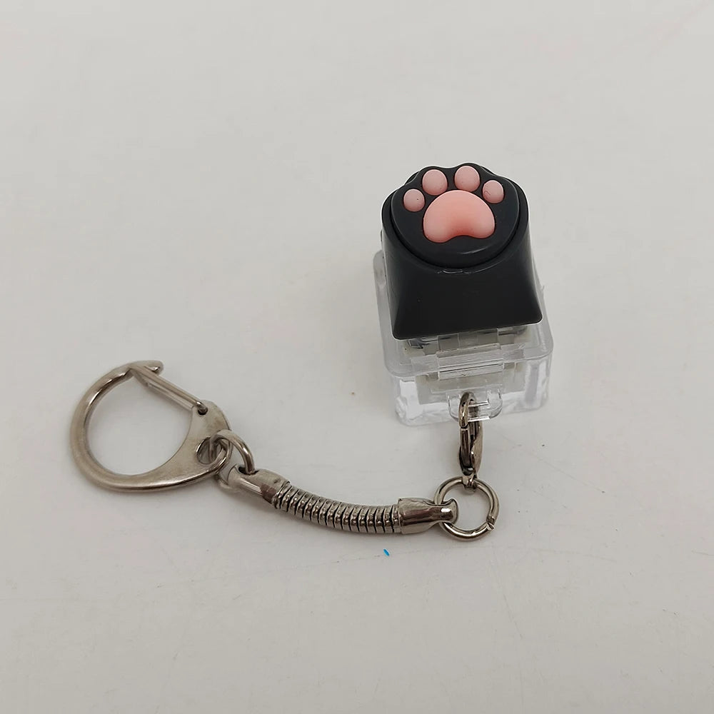 Paw Print Fidget Clicker Keyring – Stress Relief Keychain Anxiety ADHD