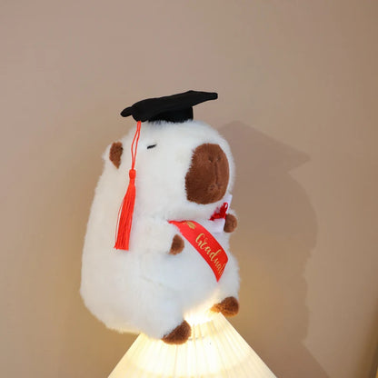 25CM Cute Cartoon Graduate Capybara Plush Soft Toy Graduation Gift