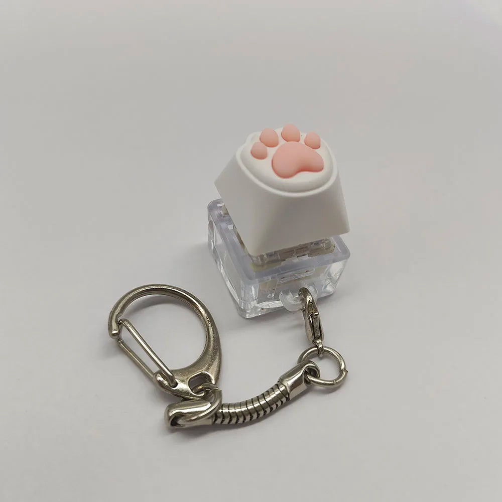 Paw Print Fidget Clicker Keyring – Stress Relief Keychain Anxiety ADHD