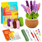 DIY Beginners Crochet Potted Flower Plant Kit – Lavender,Tulips, Daisies, Sunflowers