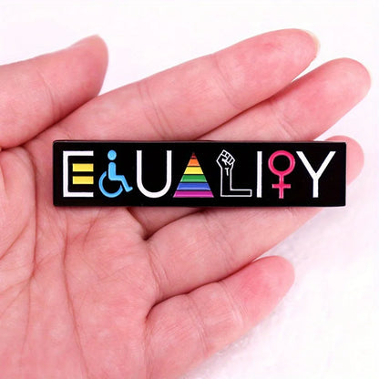 Equality Statement Enamel Pin Badge Inclusivity Political Equal Rights LGBTQ+ Disability