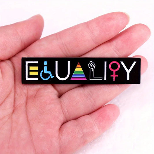 Equality Statement Enamel Pin Badge Inclusivity Political Equal Rights LGBTQ+ Disability