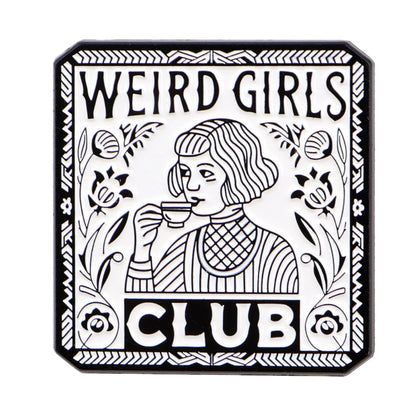 Weird Girls Club Funny Enamel Brooch Lapel Pin Badge Autism ADHD Neurodivergent