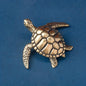 Mini Brass Copper Metal Turtle Figurine – Desk Buddy Ornament Collectible