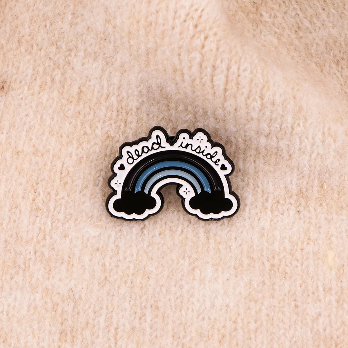 Dead Inside Rainbow Bridge Funny Sarcastic Enamel Pin Badge Brooch Lapel Backpack Clothing Accessories