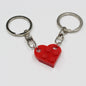 Couple Friends Heart-Shaped Keychain Keyring Set - Matching Design Gift