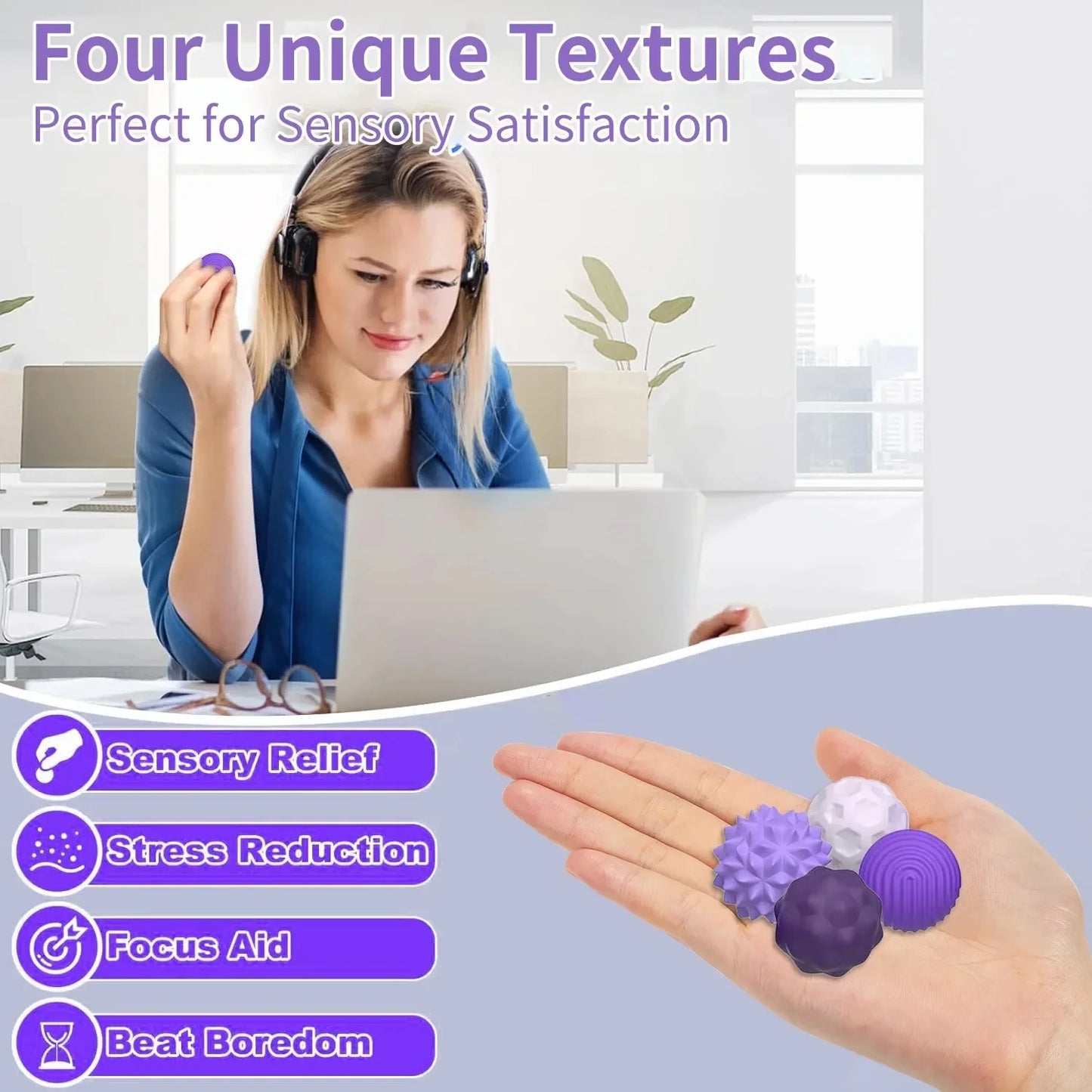 Magnetic Sensory Fidget Ball Toy – Calming Stress Relief Anxiety ADHD Autism Mental Health