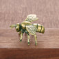 Mini Brass Copper Metal Bee Honeybee Figurine – Desk Buddy Ornament Collectible