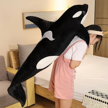 Giant Large 50/75/130cm Orca Killer Whale Plush Stuffed Toy Cartoon Soft Pillow Cushion Cute