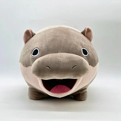 21cm/42cm Happy Fat Chubby Hippo Plush Soft Stuffed Toy Moo Deng Cute Cartoon Hippo