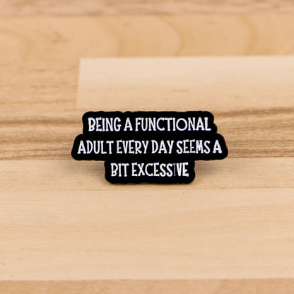 Funny Quotes Enamel Pin Badge Quote Brooch I Love Goth Girls Trauma Sarcastic Silly Humour