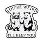 Opossum & Raccoon Weird Best Friends Funny Enamel Brooch Lapel Pin Badge Novelty Gift