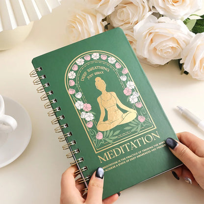 A5 Meditation & Self-Discovery Journal – 96-Page Daily Reflection Notebook for Mental Wellness