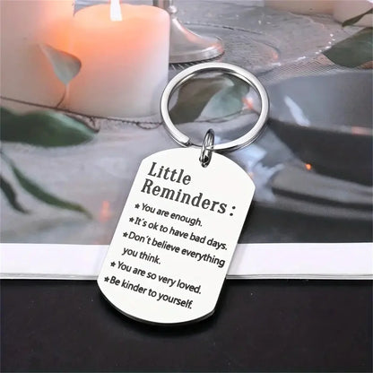 Mental Health Affirmation Keychain Keyring Gift – Positive Self-Love Emotional Support Motivational Quote