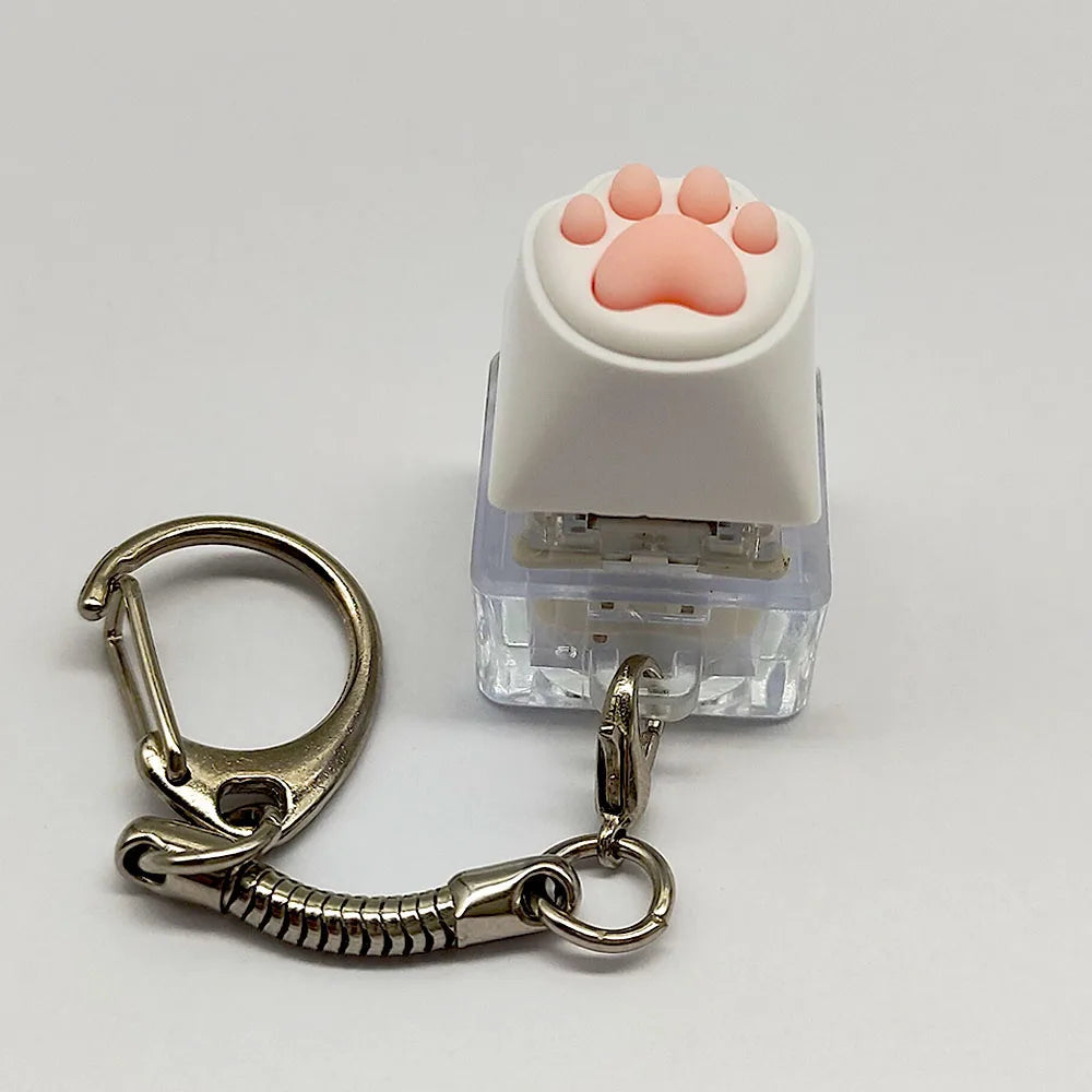Paw Print Fidget Clicker Keyring – Stress Relief Keychain Anxiety ADHD