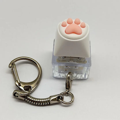 Paw Print Fidget Clicker Keyring – Stress Relief Keychain Anxiety ADHD
