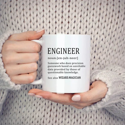 Engineer Mug – Funny Novelty 11oz Ceramic Coffee Cup Boss Coworker Office Gift
