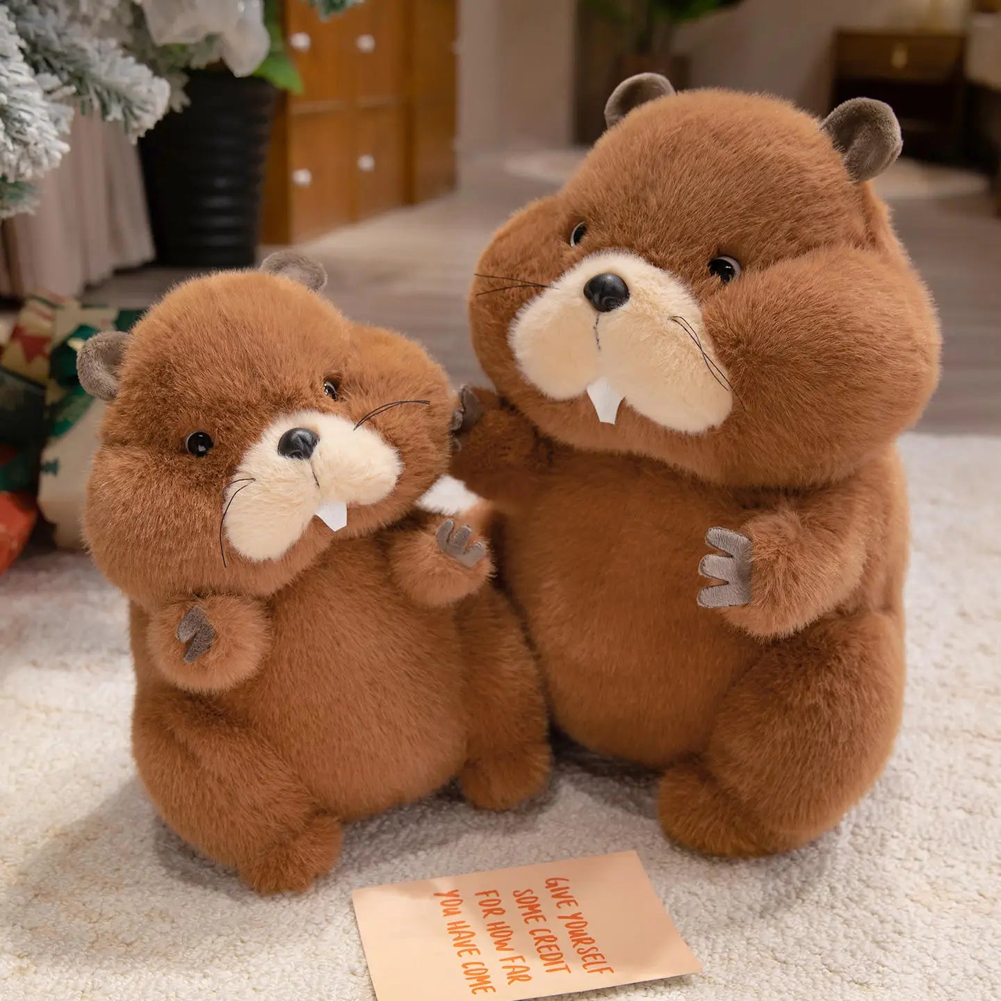 22-35cm Marmot Plush Soft Toy – Chubby Groundhog Plushie