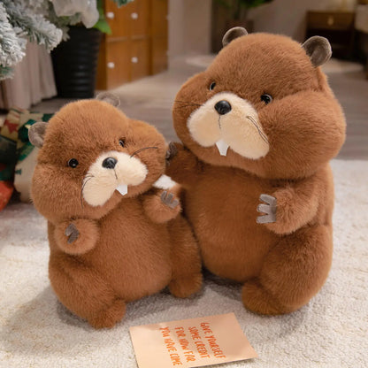22-35cm Marmot Plush Soft Toy – Chubby Groundhog Plushie
