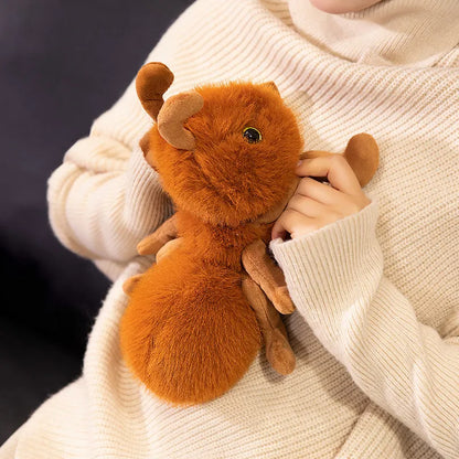 23cm Cute Ant Plushie – Soft Lifelike Ant Toy in Brown, Black, Grey, Yellow-Brown