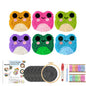 DIY Punch Needle Coaster Kit – Make 6 Frog, Ghost, or Smile Coasters Craft Embroidery