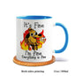 Everything is Fine Funny Meme Coffee Mug – Ceramic Cup for Tea Coffee Funny Sarcastic Novelty Gift Office