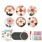 DIY Punch Needle Coaster Set Kit – Make 6 Flower Plant Design Coasters Multiple Design Choice Craft Embroidery