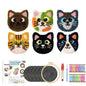 DIY Punch Needle Coaster Kit Set – Make 6 Cat Animal Coasters Craft Embroidery