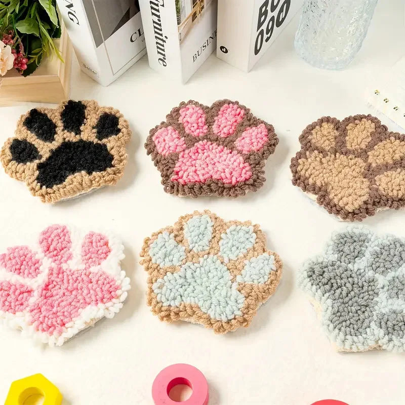 DIY Punch Needle Coaster Set Kit – Make 6 Scenery Sun Sea Sky Design Coasters Multiple Design Choice Craft Embroidery