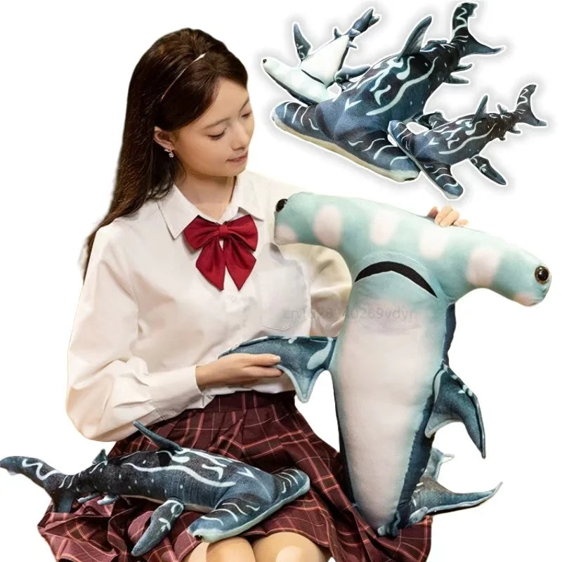 55/90cm Large Giant Hammerhead Shark Plush Soft Toy Marine Sea Life Creature