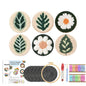 DIY Punch Needle Coaster Set Kit – Make 6 Flower Plant Design Coasters Multiple Design Choice Craft Embroidery