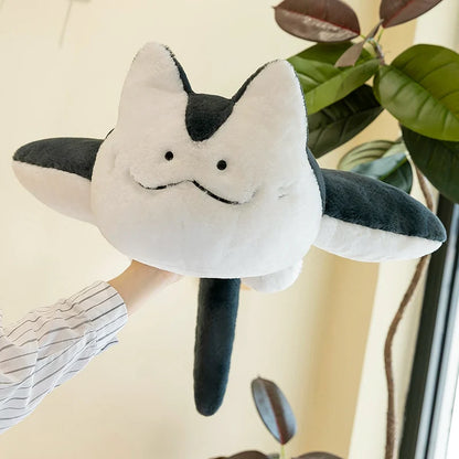 Cute 75cm/90cm Manta Ray Fish Cat Plush Toy – Soft Toy Stuffed Animal Cushion Pillow Kawaii