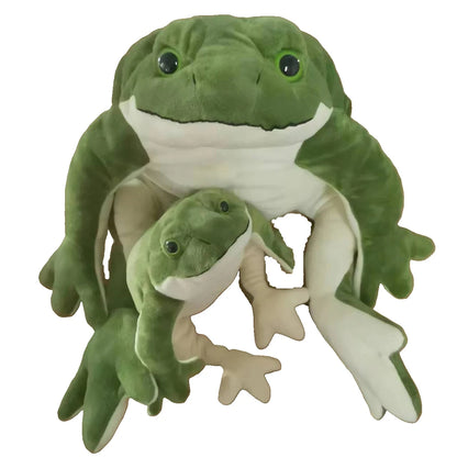Giant Frog Plush Toy – Soft Stuffed Animal Pillow in 28 cm & 58 cm
