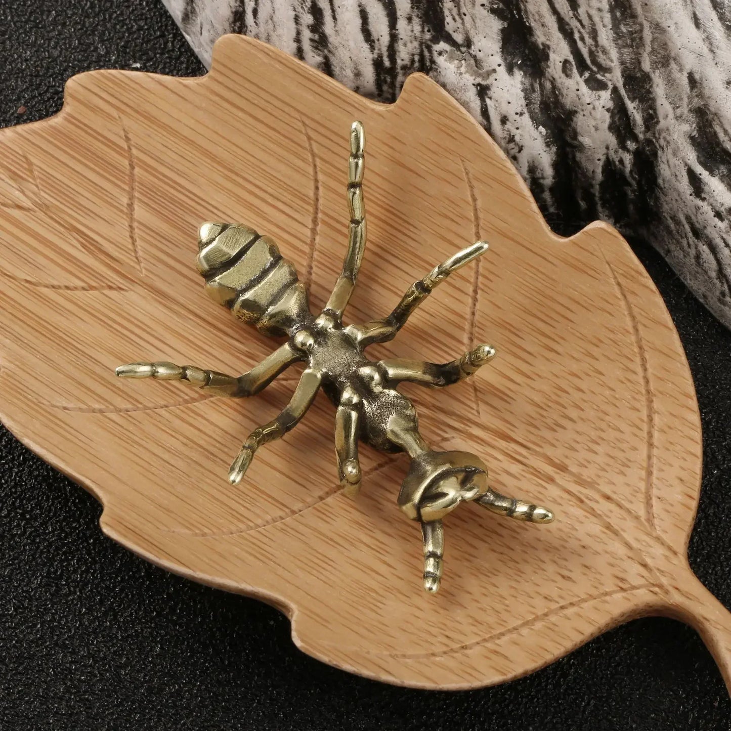 Mini Brass Copper Metal Ant Figurine – Desk Buddy Ornament Collectible