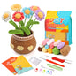 DIY Beginners Crochet Potted Flower Plant Kit – Lavender,Tulips, Daisies, Sunflowers