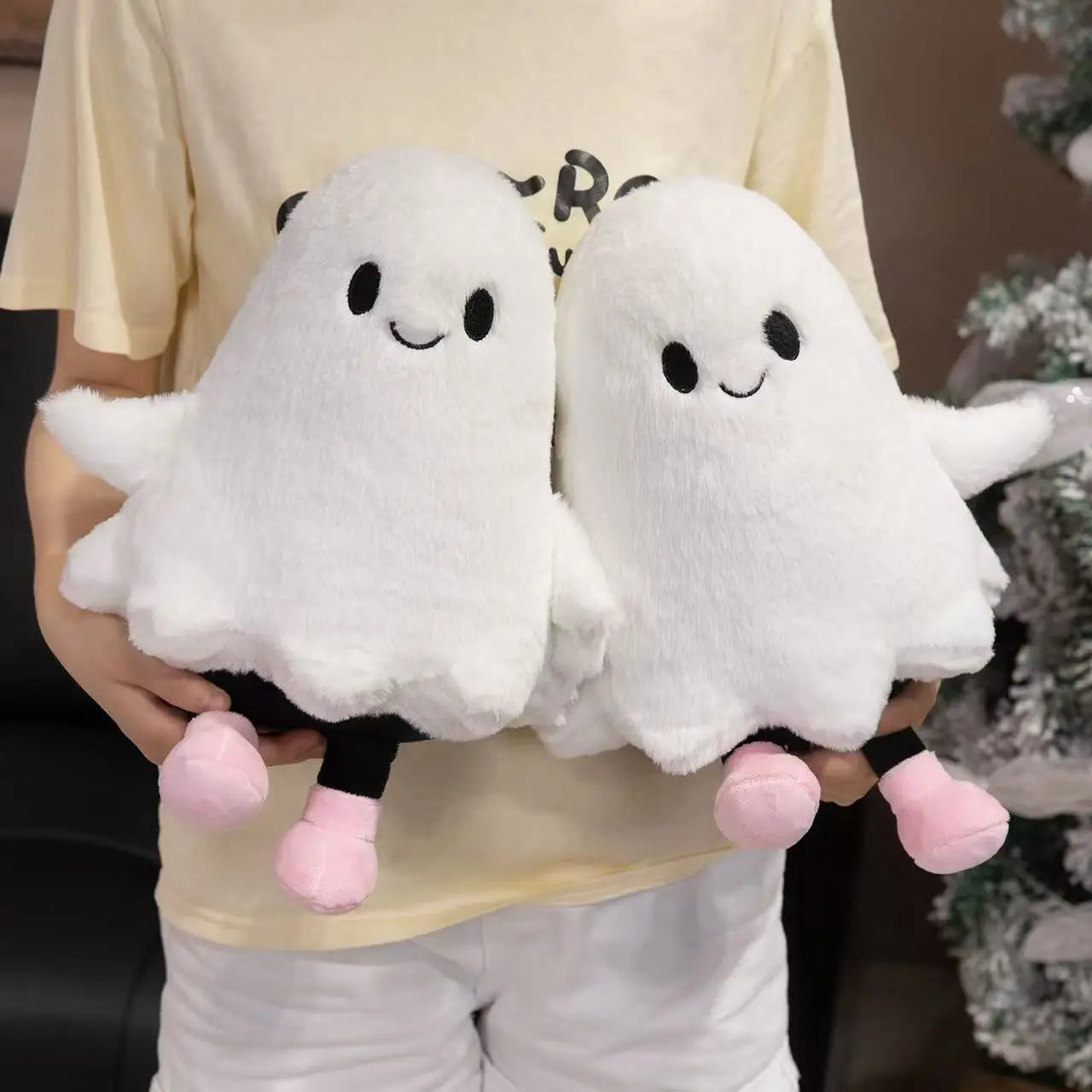 18-30cm Large Ghost Pumpkin Halloween Plush Soft Toy Smiling