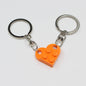 Couple Friends Heart-Shaped Keychain Keyring Set - Matching Design Gift