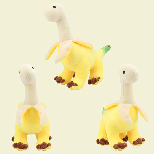Cute Peeled Banana Brontosaurus 28cm Plush Toy – Soft Kawaii Dinosaur Stuffed Animal for Dino Lovers
