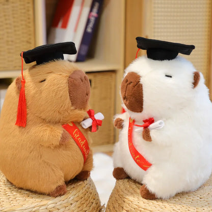 25CM Cute Cartoon Graduate Capybara Plush Soft Toy Graduation Gift