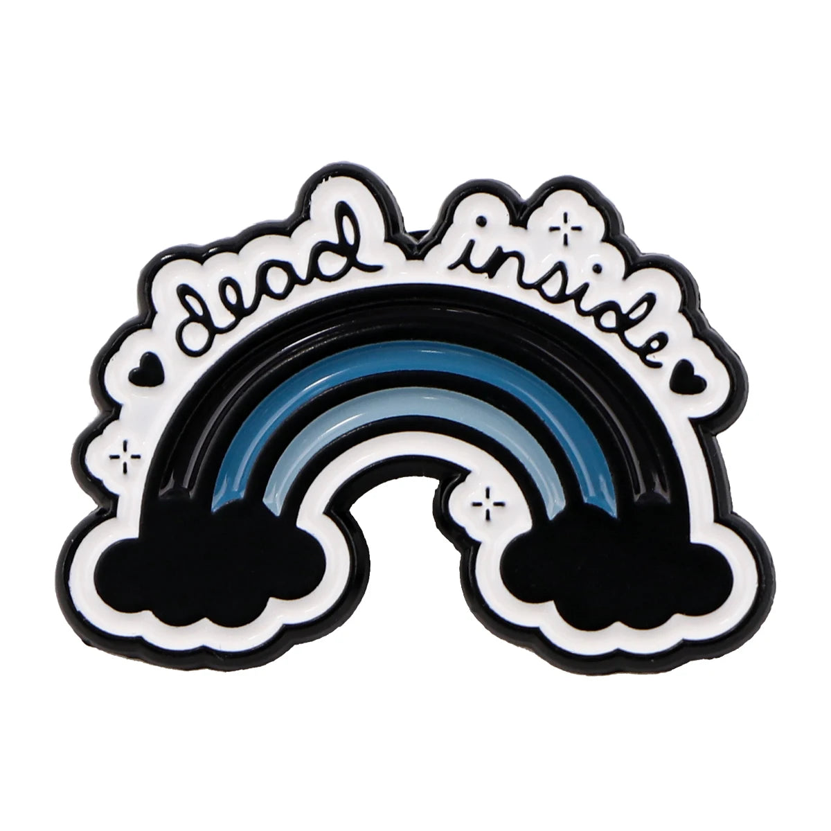Dead Inside Rainbow Bridge Funny Sarcastic Enamel Pin Badge Brooch Lapel Backpack Clothing Accessories