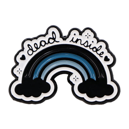 Dead Inside Rainbow Bridge Funny Sarcastic Enamel Pin Badge Brooch Lapel Backpack Clothing Accessories