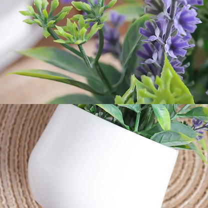 Artificial Lavender Potted Plant – Realistic Faux Flower for Home & Office Décor