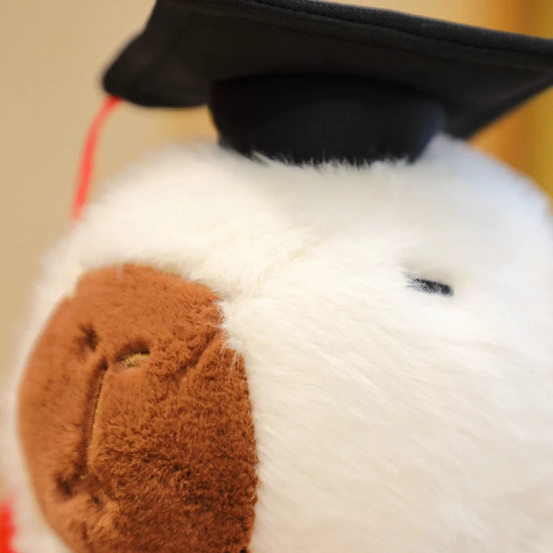 25CM Cute Cartoon Graduate Capybara Plush Soft Toy Graduation Gift