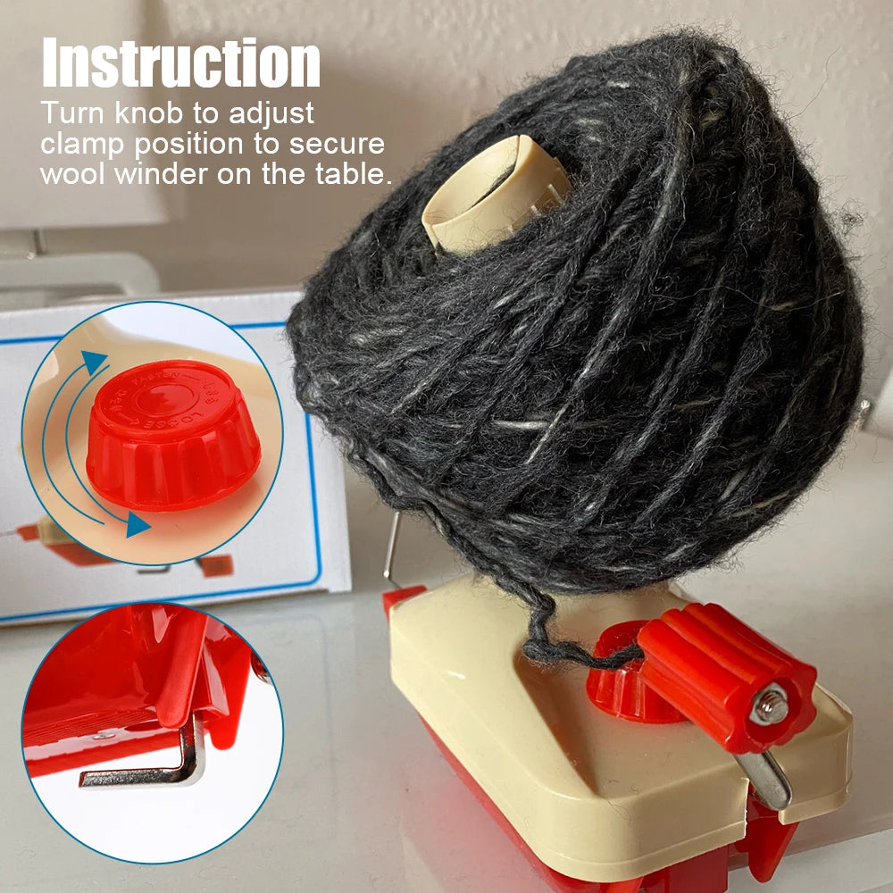 Manual Wool Yarn Thread Winding Winder Balling Ball Skein Machine DIY