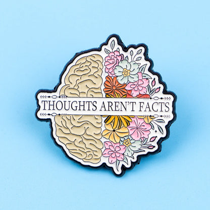 Thoughts Aren’t Facts Enamel Pin Badge Mental Health Support Anxiety ADHD OCD