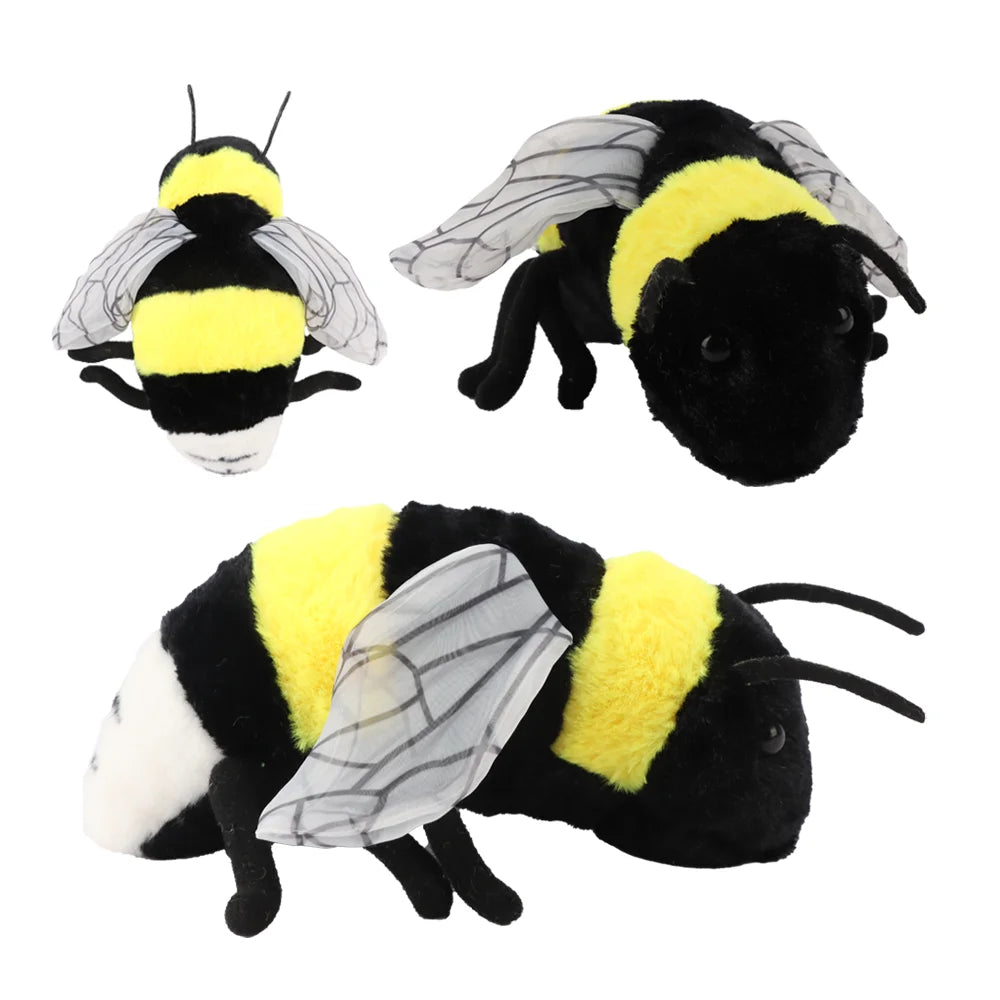 20-26cm Lifelike Bee Plush – Soft Honeybee Stuffed Soft Toy Insect Bug