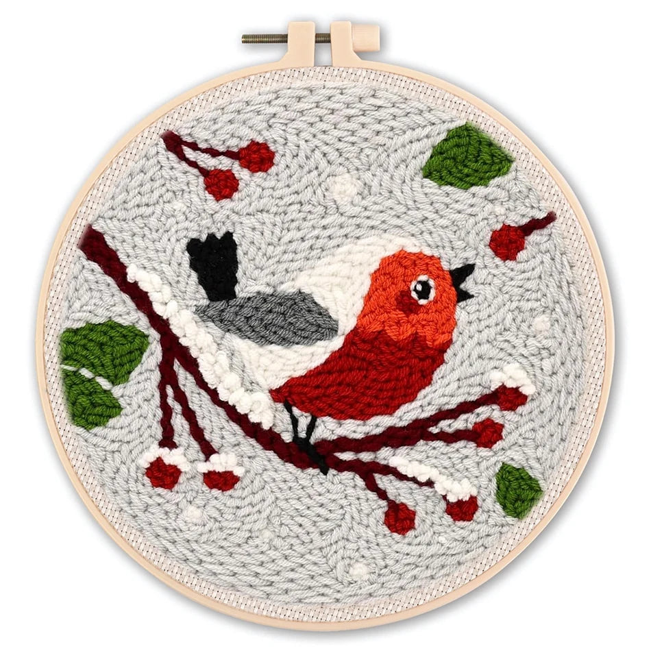 DIY 20cm Punch Needle Beginner Set Kit – Animal Designs Craft Embroidery