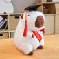 25CM Cute Cartoon Graduate Capybara Plush Soft Toy Graduation Gift